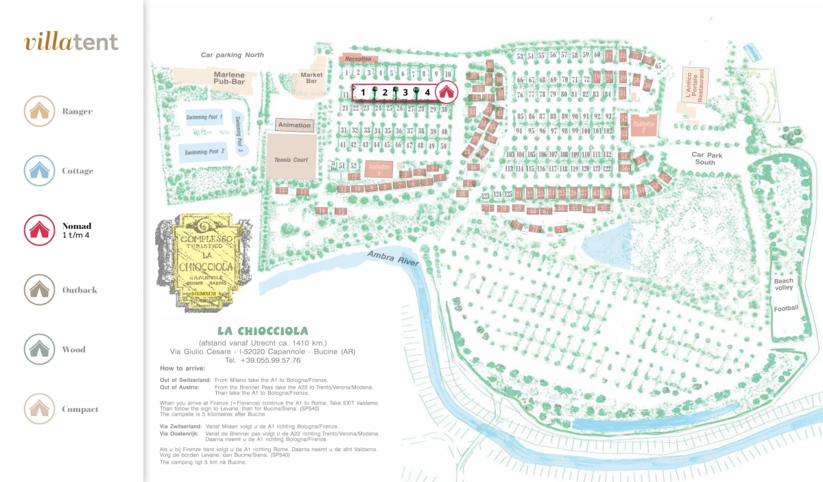 Villatent- Plattegrond- Camping La Chiocciola-2025 Villatent- Plattegrond- Camping La Chiocciola-2025