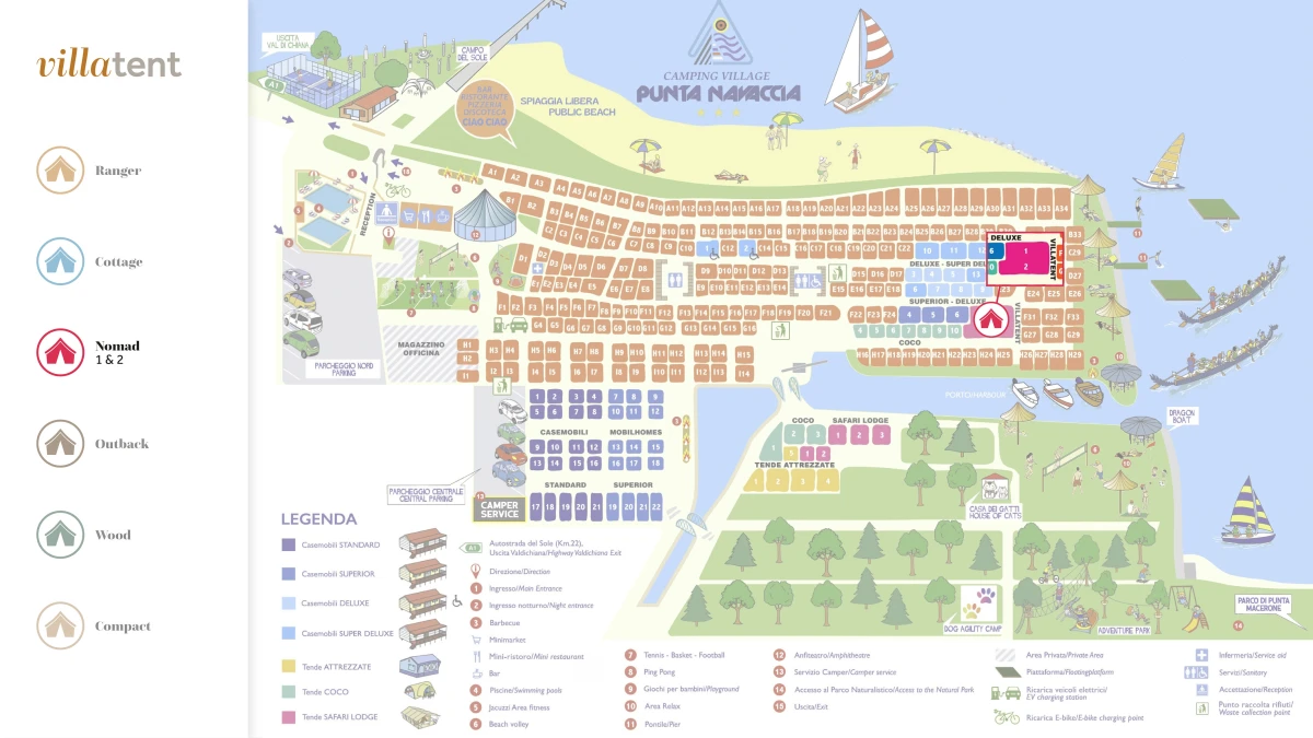 Villatent- Plattegrond- Camping Village Punta Navaccia-2025 Villatent- Plattegrond- Camping Village Punta Navaccia-2025